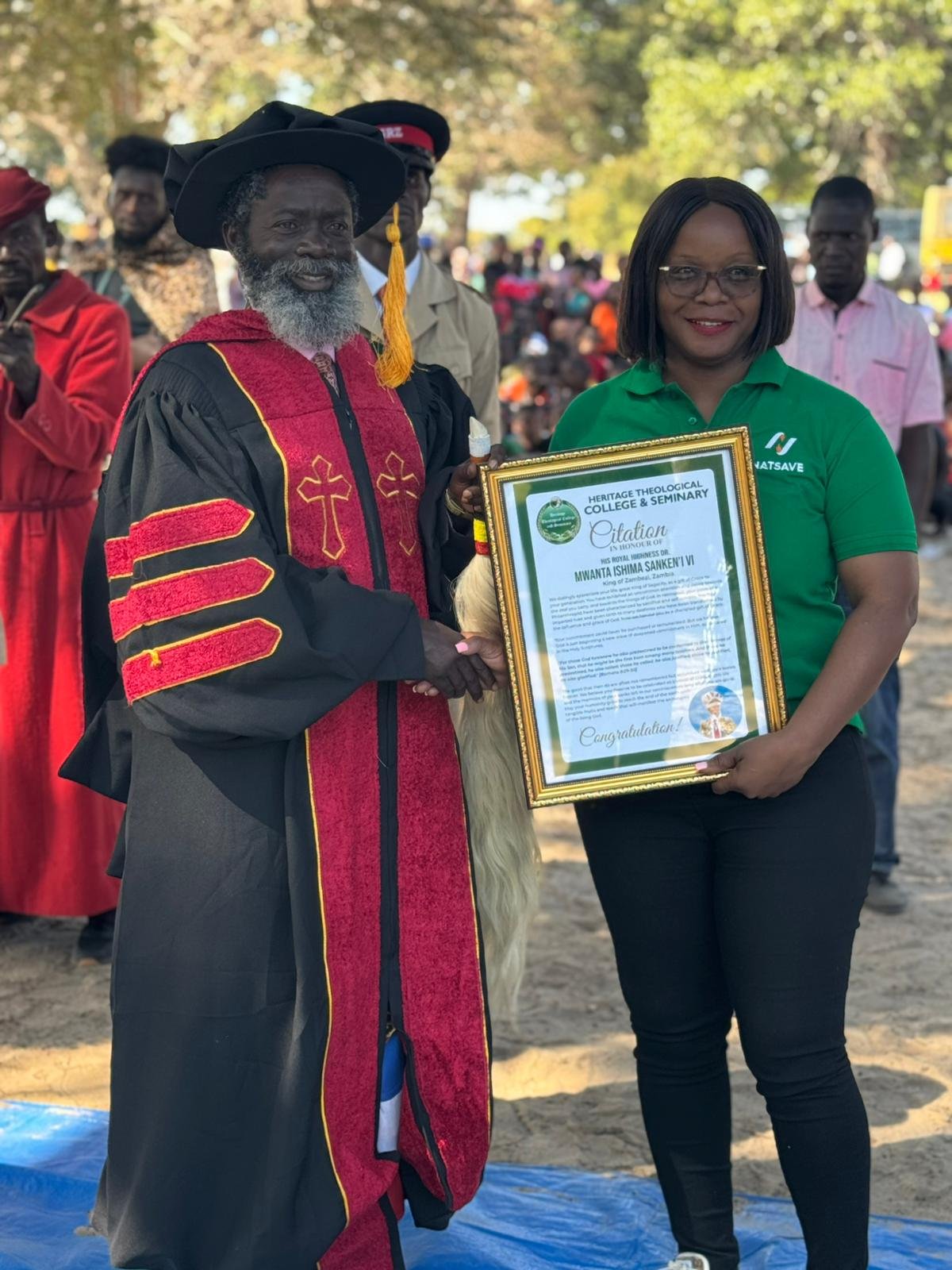 Citation in honour of HRH Dr Mwanta Ishima Sanken'i VI